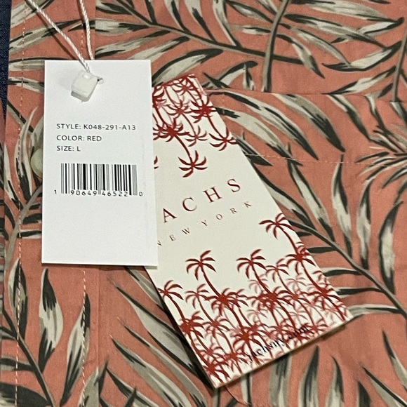 Jachs New York NWT tropical print short sleeve button up shirt - Picture 6 of 8